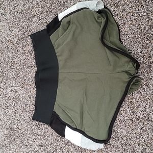 Army green shorts
